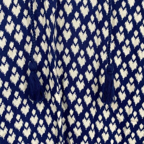 Beach lunch lounge Cover-Up Slip Dress Embroidered V-Neck Tassel  Blue White Mul - Picture 4 of 13